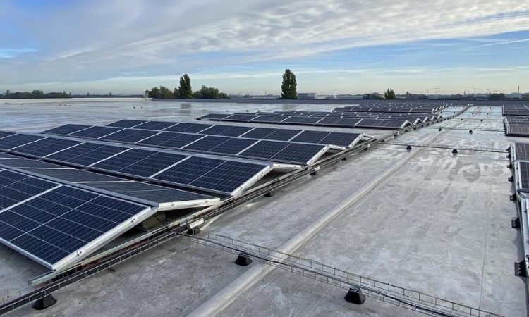 Solar panels for distribution center